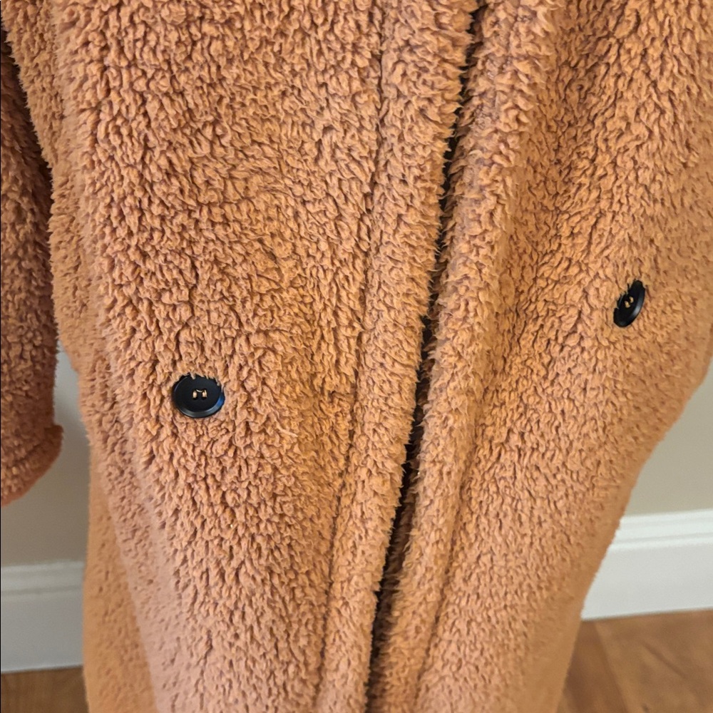 Cozy Tan Teddy Coat - Picture 4 of 7